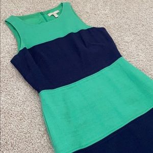 Banana Republic Petite Striped Colorblock Dress